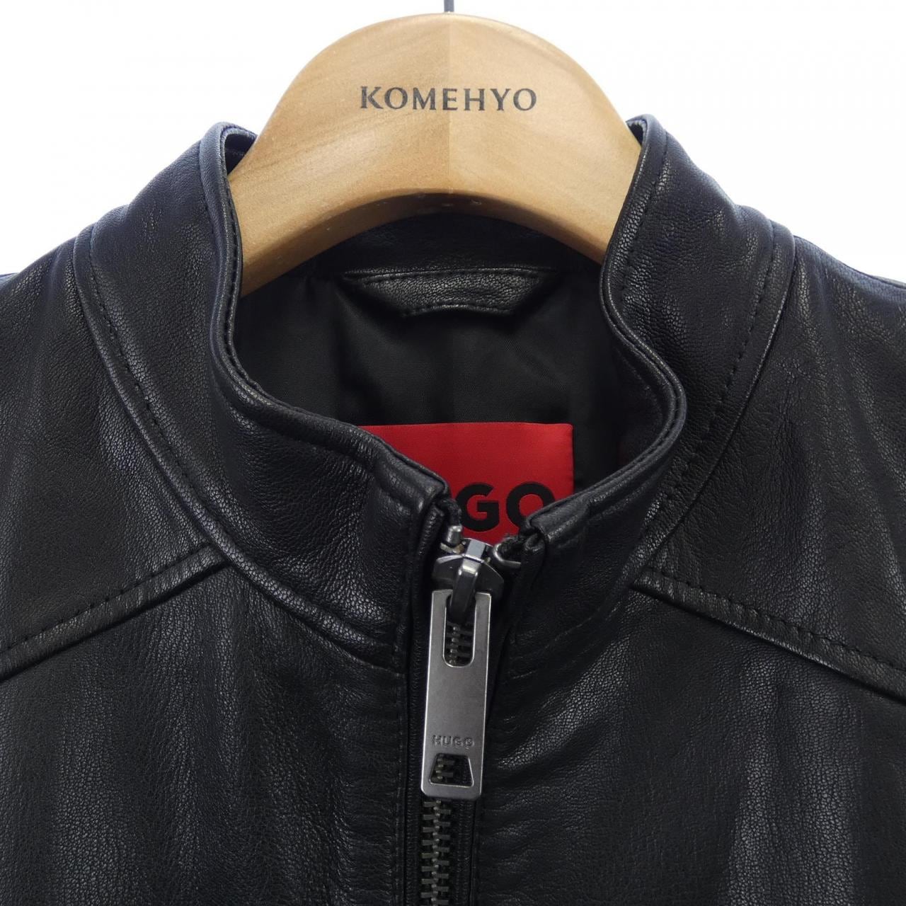 ヒューゴ HUGO レザーライダースジャケット