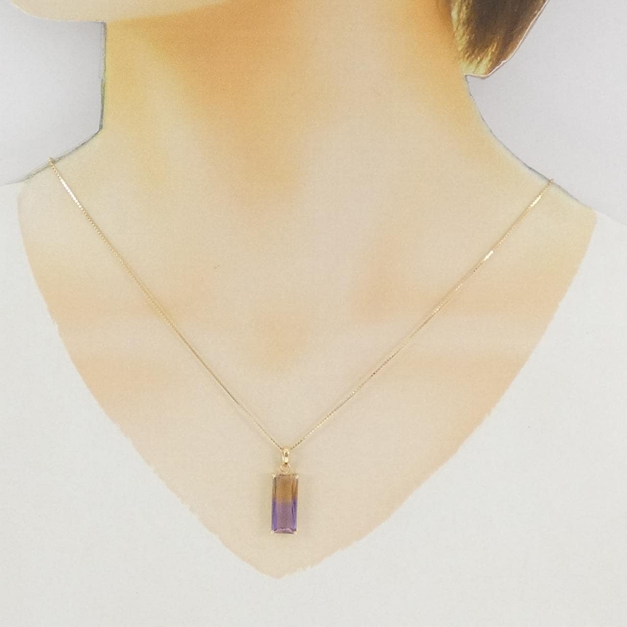 K18YG アメトリン ネックレス