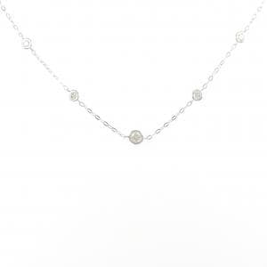 K18WG ダイヤモンド ネックレス 0.15CT