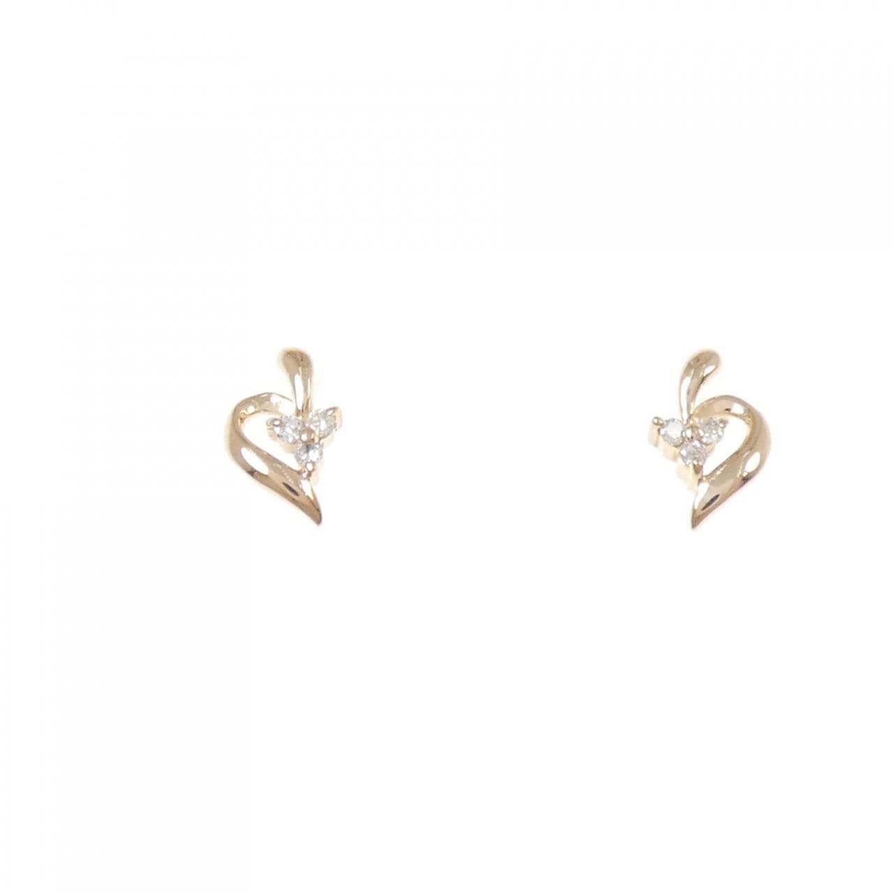 K18YG ダイヤモンド ピアス 0.02CT