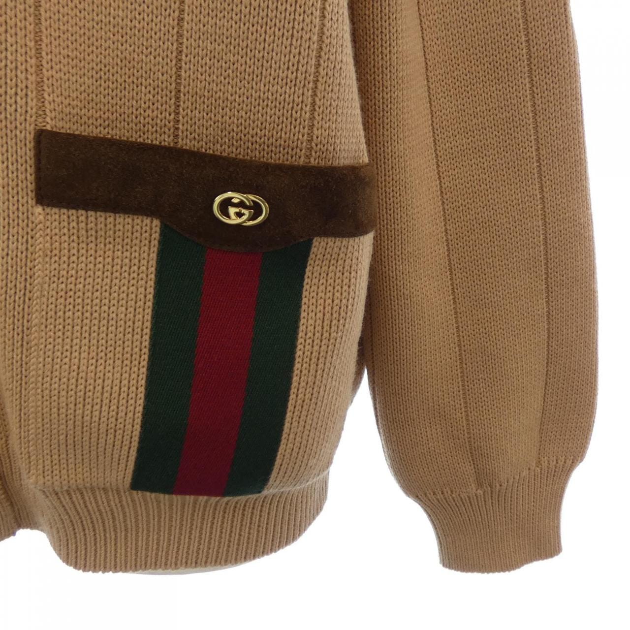 グッチ GUCCI ウェブ付きウールブレンドニットカーディガン 626349 XKBFJ カーディガン