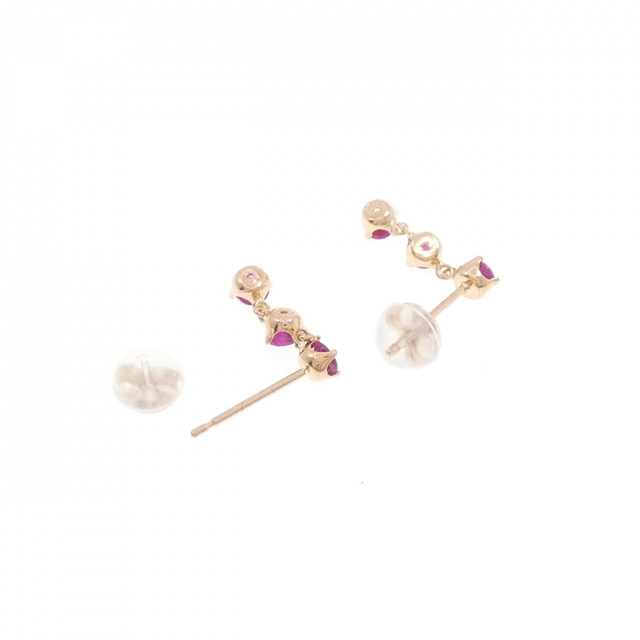 K18PG ルビー ピアス 0.50CT