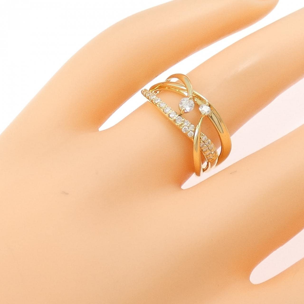 K18YG ダイヤモンド リング 0.22CT