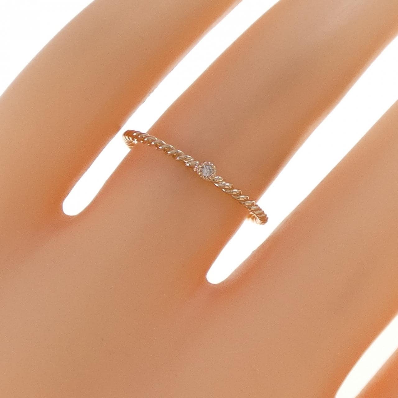 K18PG ダイヤモンド リング 0.01CT