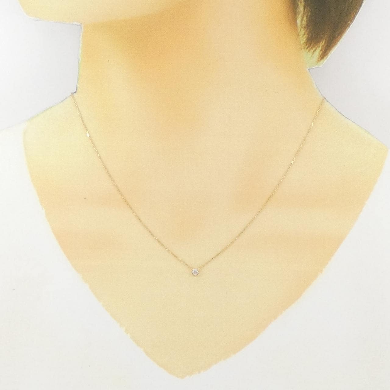 Agete鑽石項鍊 0.07CT