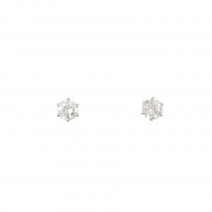 PT900 ソリティア ダイヤモンド ピアス 0.310CT