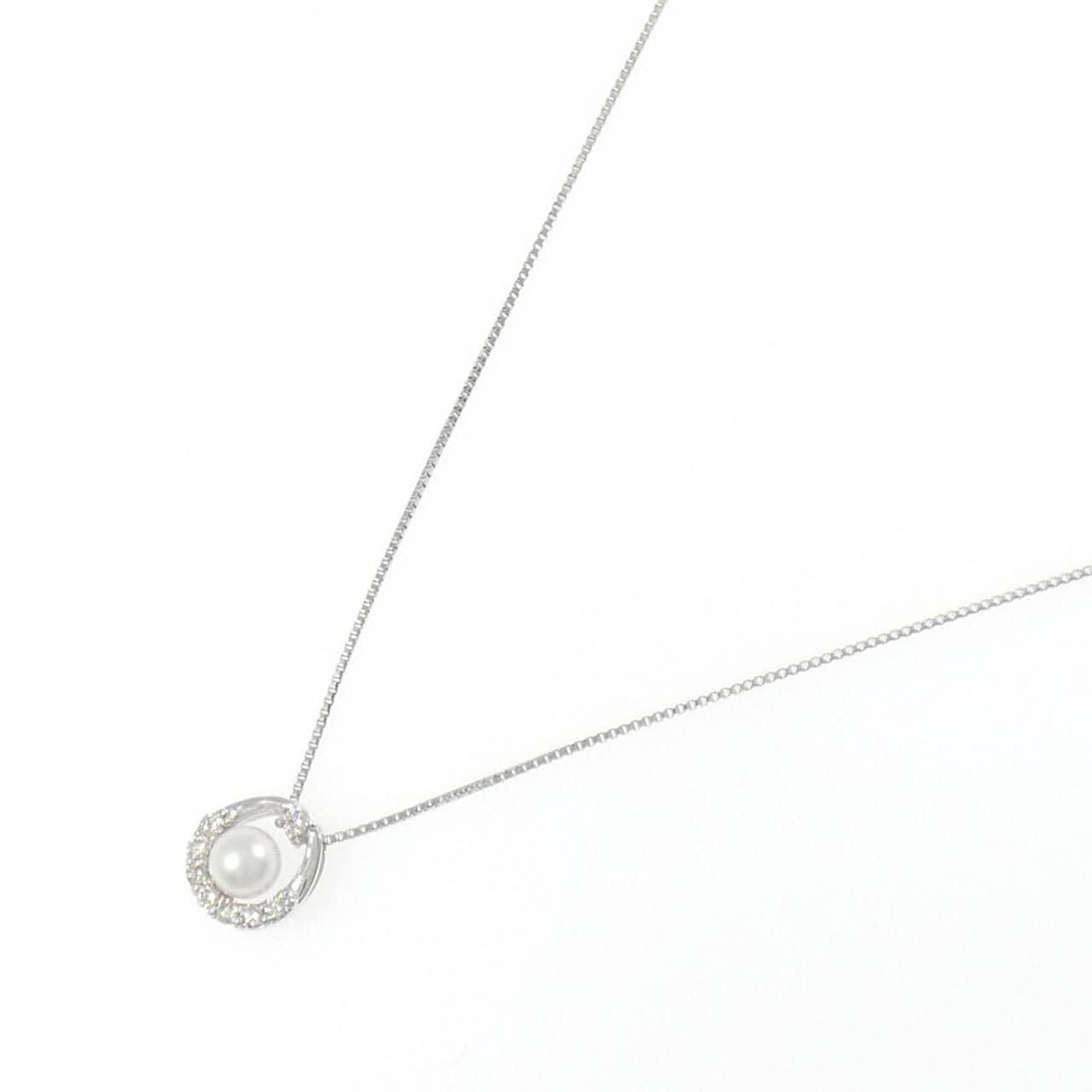 PT950/PT850 淡水パール ネックレス 3.9mm