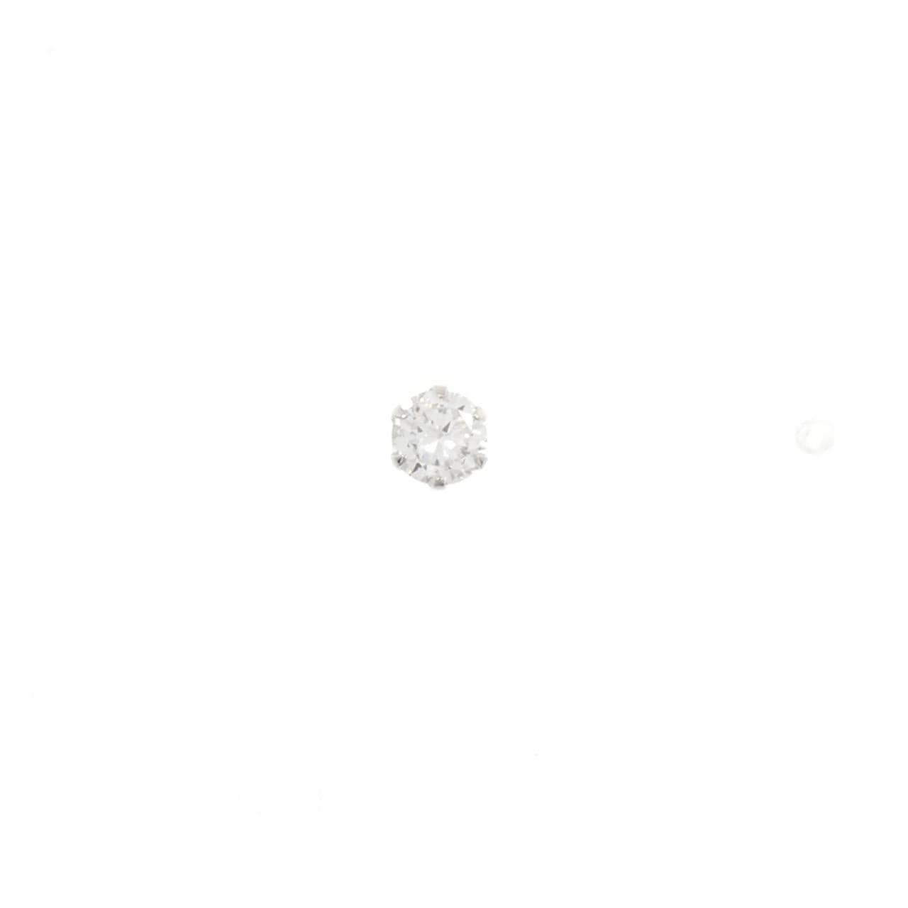 PT900 ソリティア ダイヤモンド ピアス 0.15CT 片耳