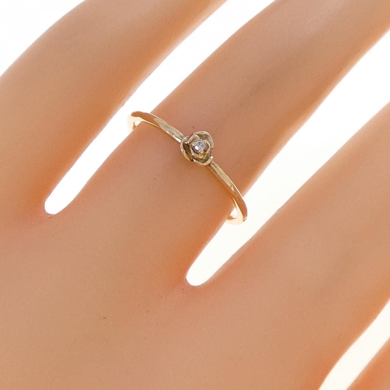 K10YG ローズ ダイヤモンド リング