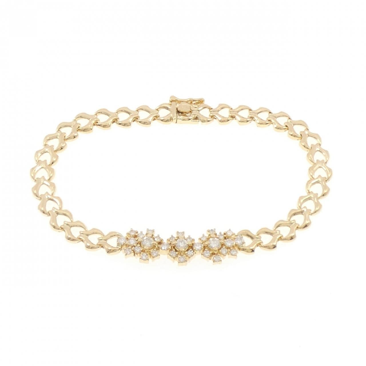 K18YG ダイヤモンド ブレスレット 0.87CT
