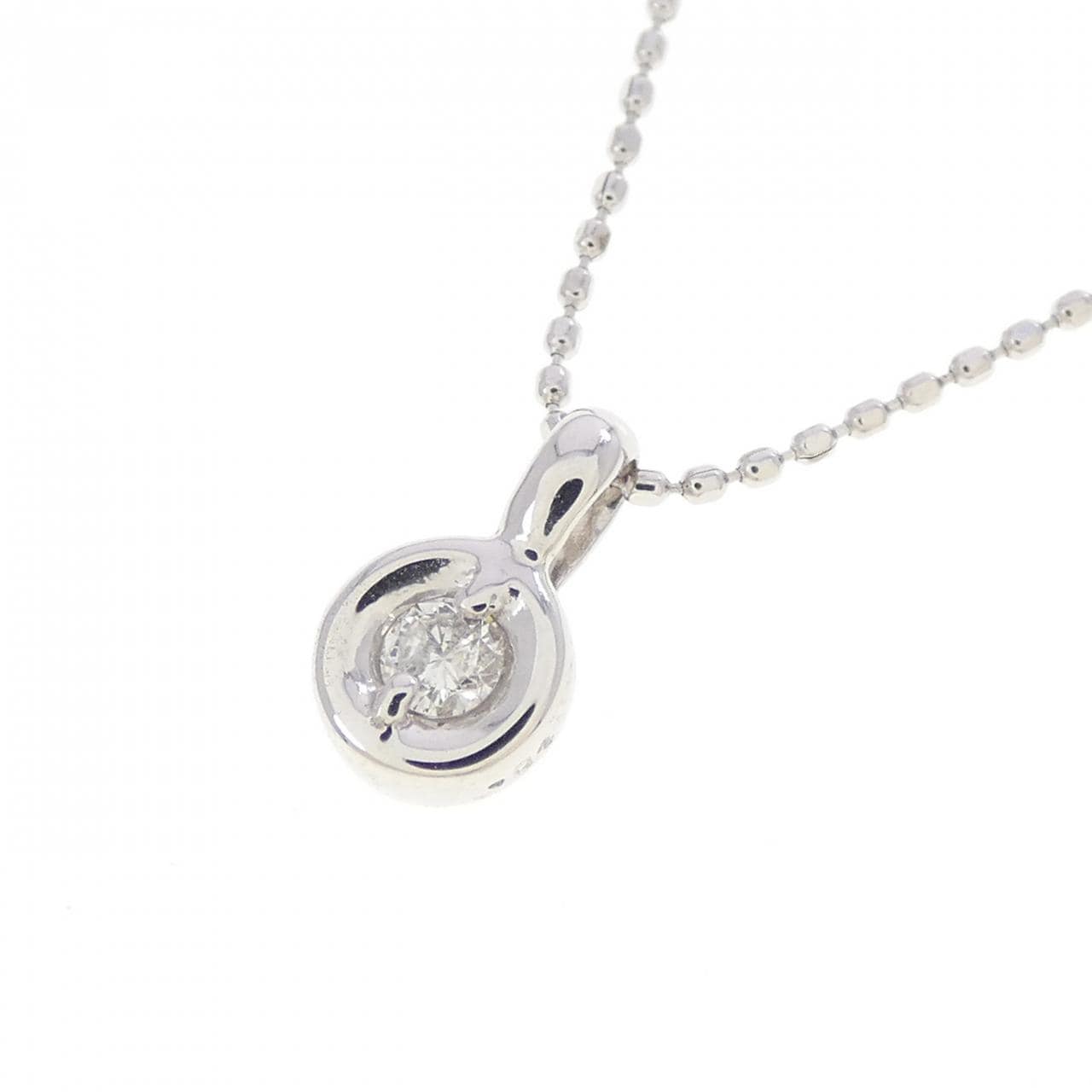 K18WG ダイヤモンド ネックレス 0.04CT