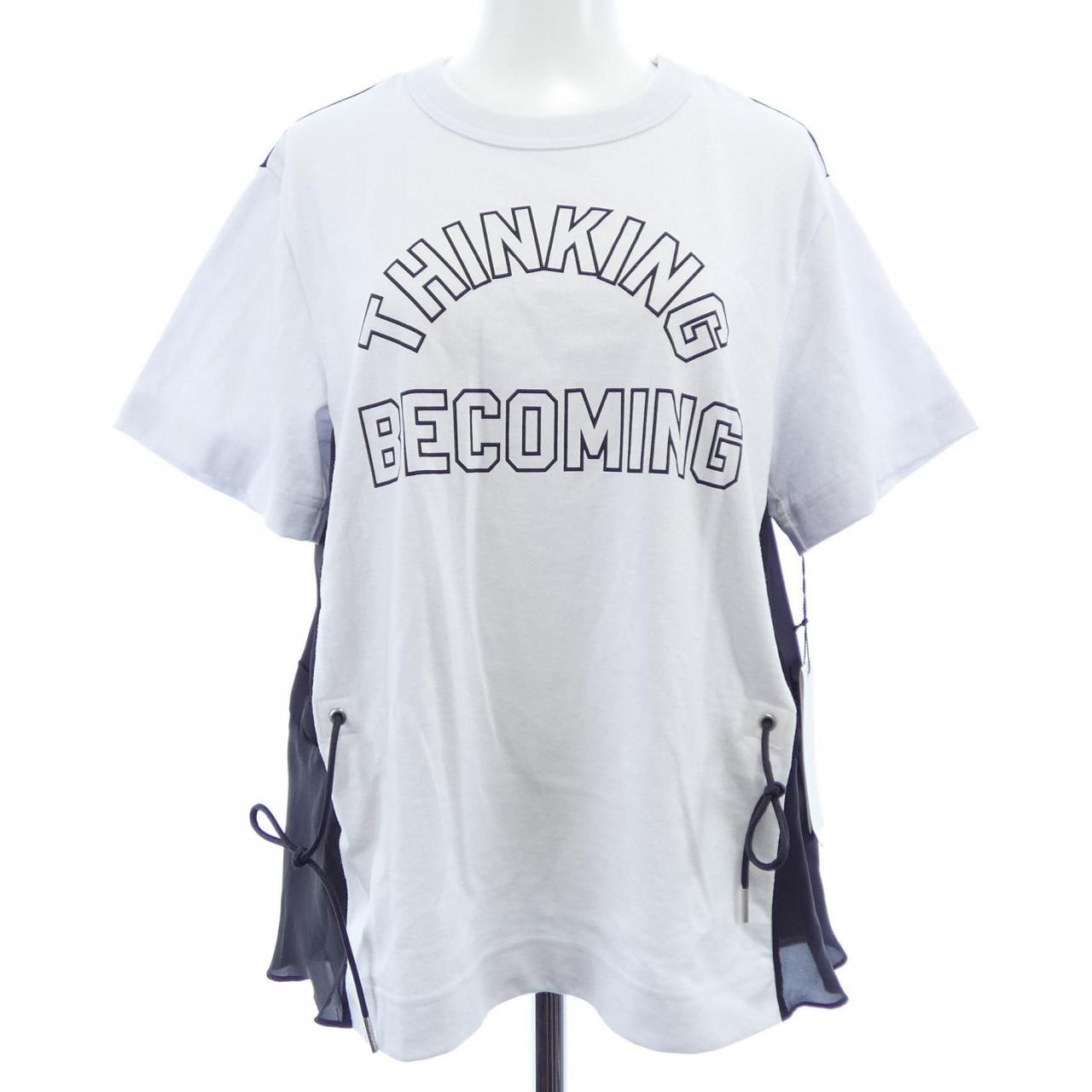 サカイ SACAI GRAPHIC-PRINT SHEER-PANEL T-SHIRT 26-08630 Tシャツ