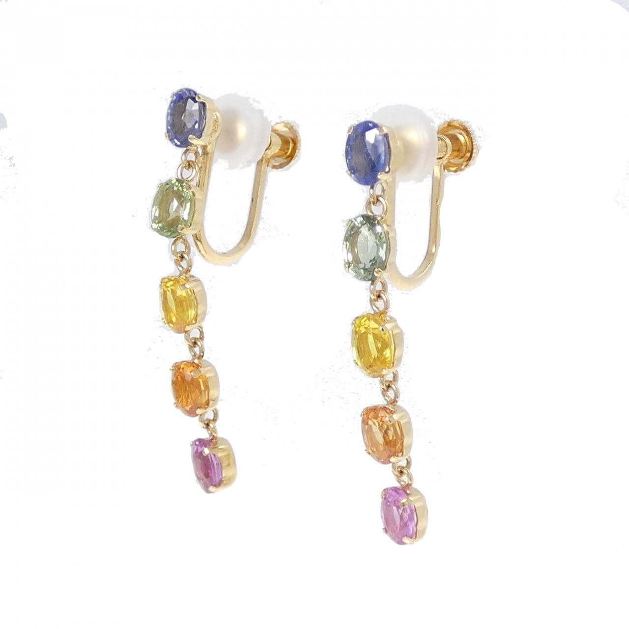 K18YG Sapphire Earrings 2.00CT