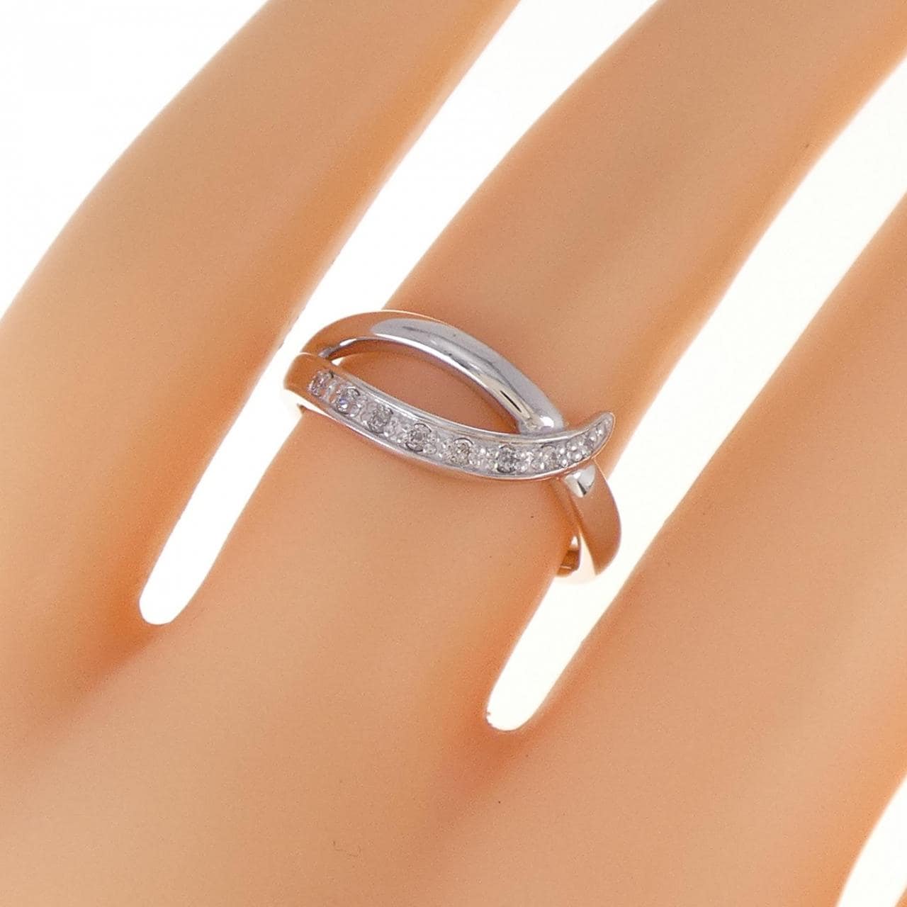 K18WG ダイヤモンド リング 0.06CT