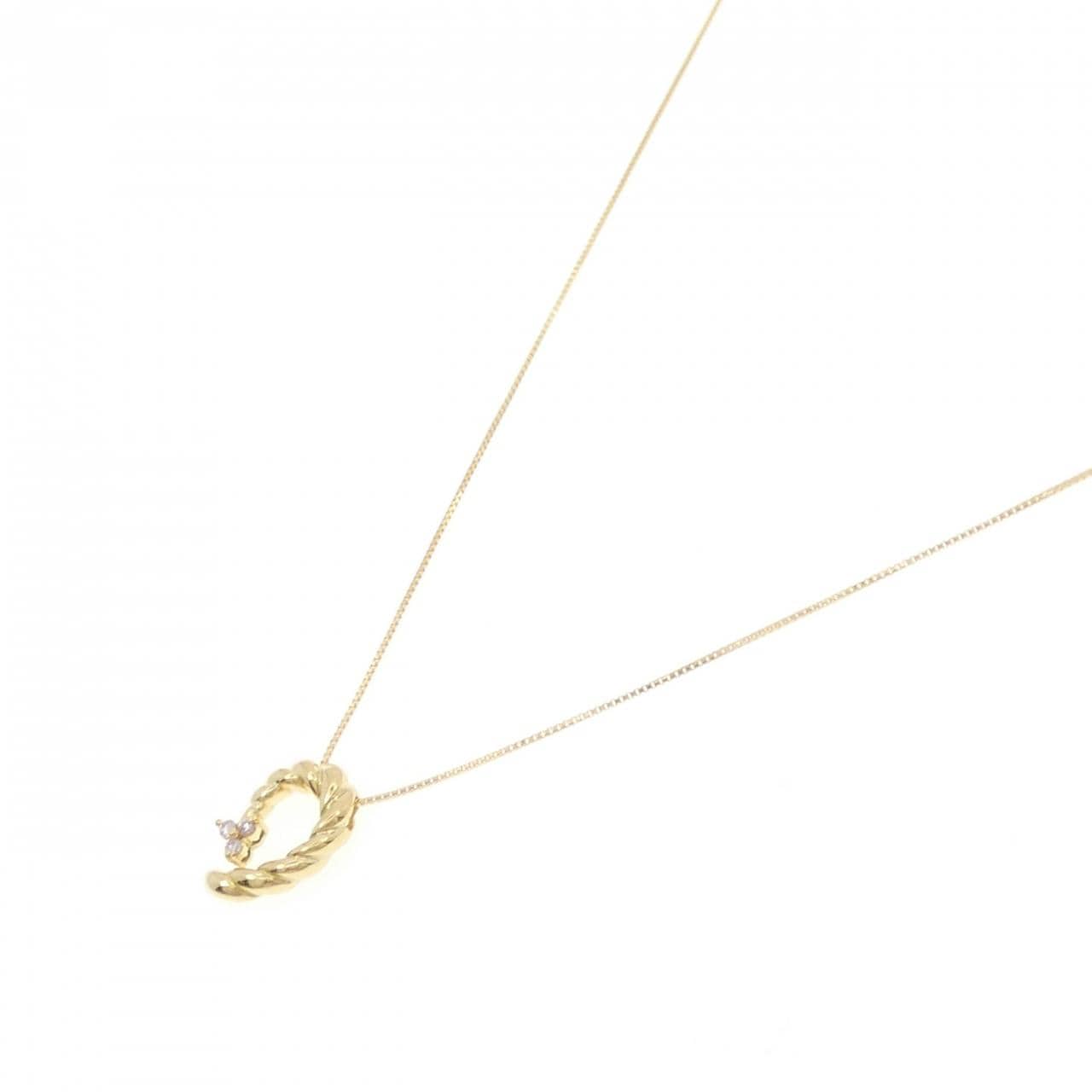 K18YG ピンクダイヤモンド ネックレス 0.04CT
