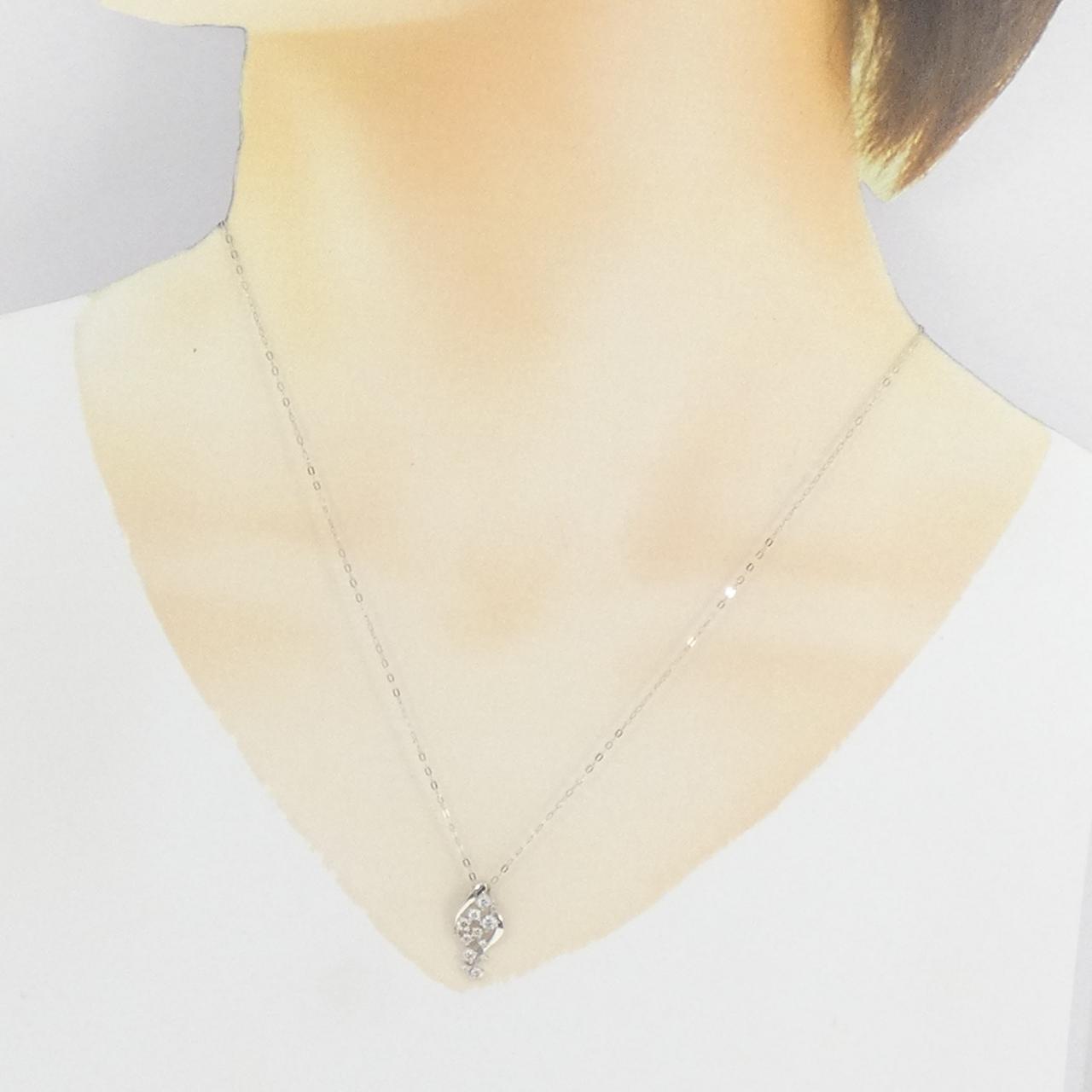 【新品】PT900/PT850 ダイヤモンド ネックレス 0.30CT