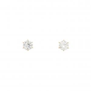 【リメイク】K18YG/ST ダイヤモンド ピアス 0.216CT 0.227CT G SI1-2 EXT-VG