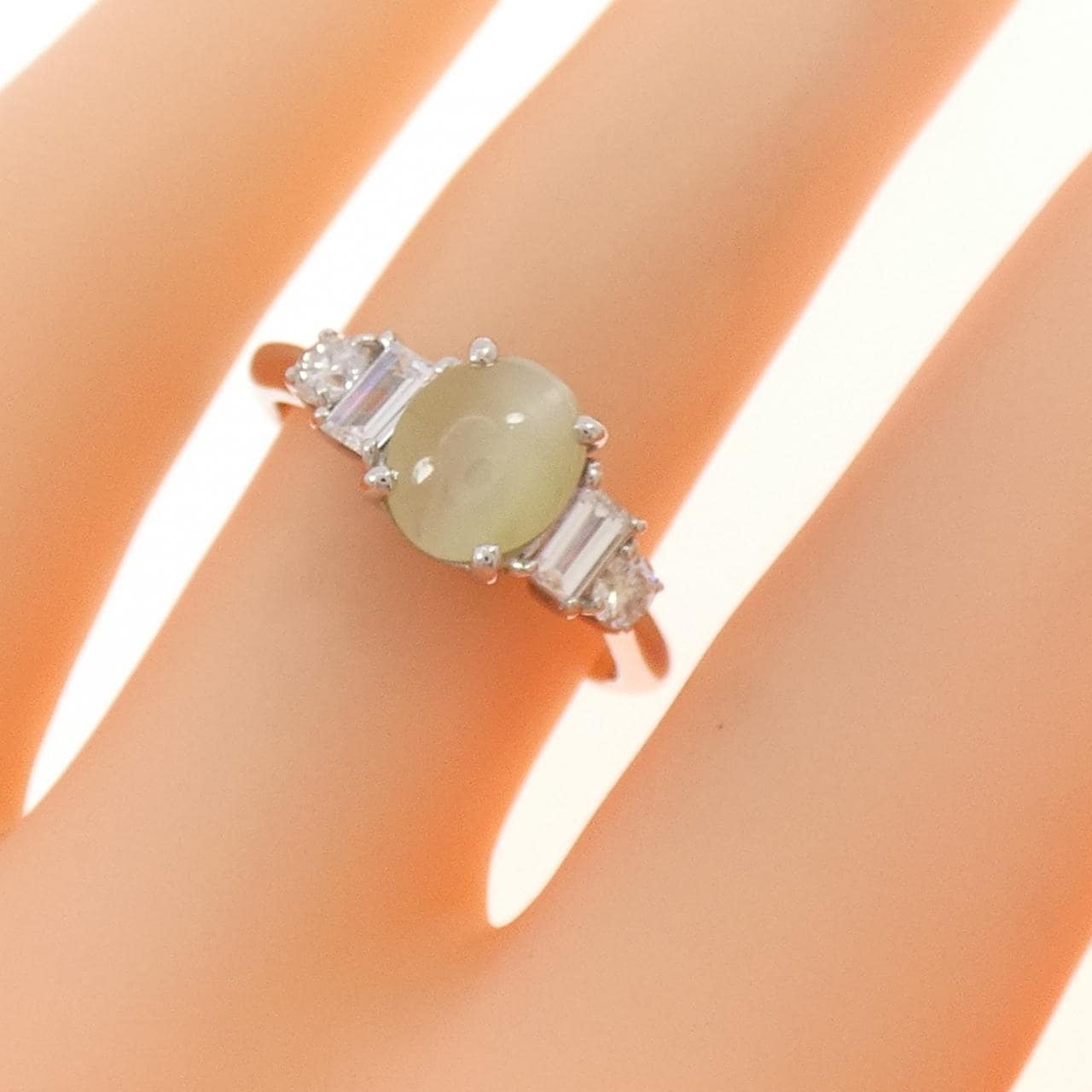 PT900 クリソベリルキャッツアイ リング 1.34CT