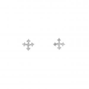 PT900 クロス ダイヤモンド ピアス 0.12CT