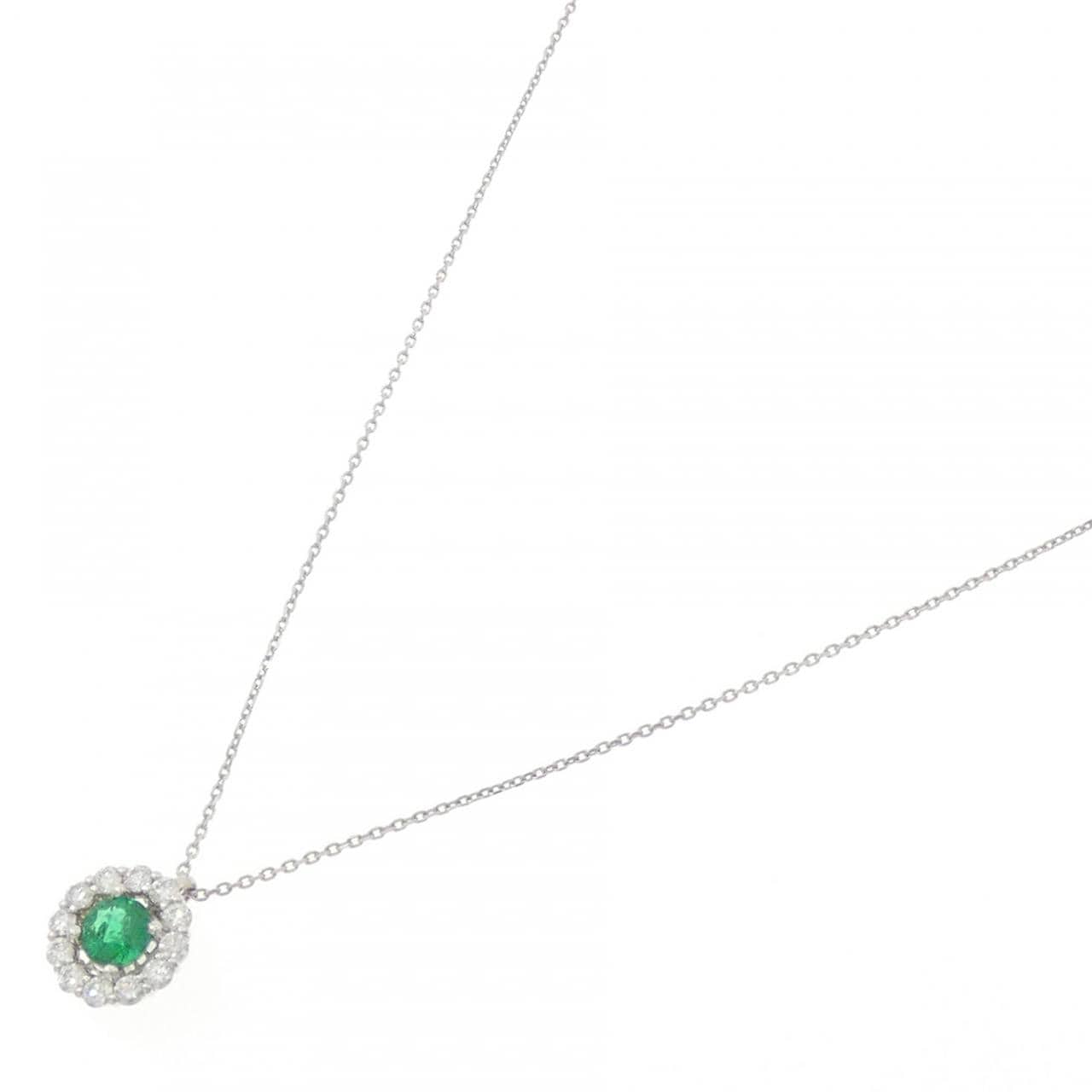PT950/PT850 エメラルド ネックレス 0.27CT