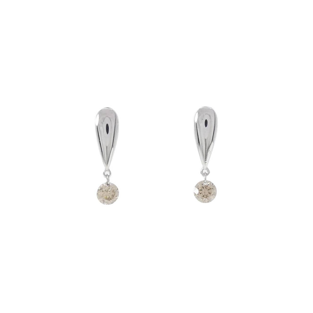 K18WG ダイヤモンド ピアス 0.30CT