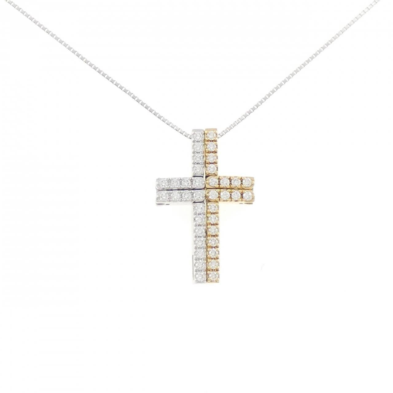 タサキ クロス ダイヤモンド ネックレス 0.44CT