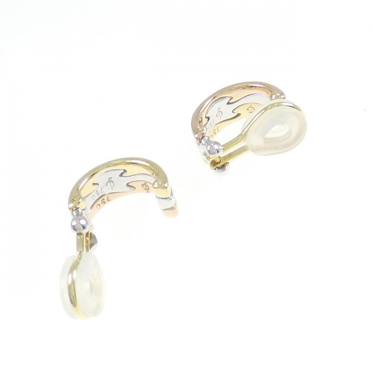 ジョージ ジェンセン フュージョン ピアス(両耳用) 750(WG)  美品 ジョージ ジェンセン フュージョン ピアス(両耳用) 750(WG) 美品