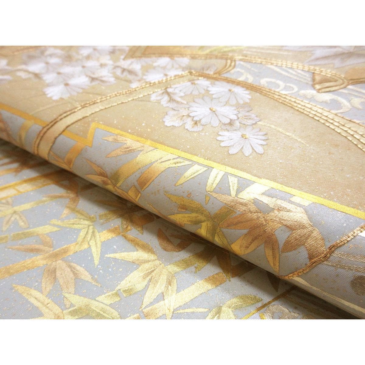 袋帯　刺繍加工　金彩友禅