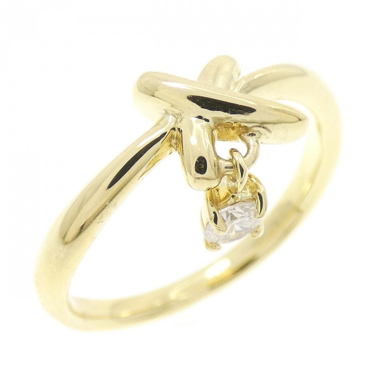 K18YG Diamond ring