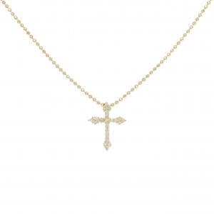 K18YG クロス ダイヤモンド ネックレス 0.30CT