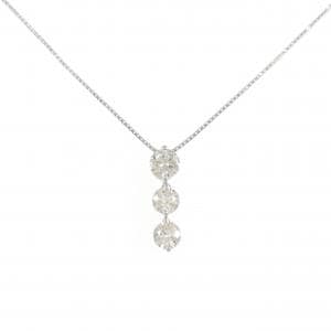 PT900/PT850 スリーストーン ダイヤモンド ネックレス 1.00CT