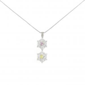 PT/PT850 ダイヤモンド ネックレス 0.046CT FIPP SI2/FIY I1