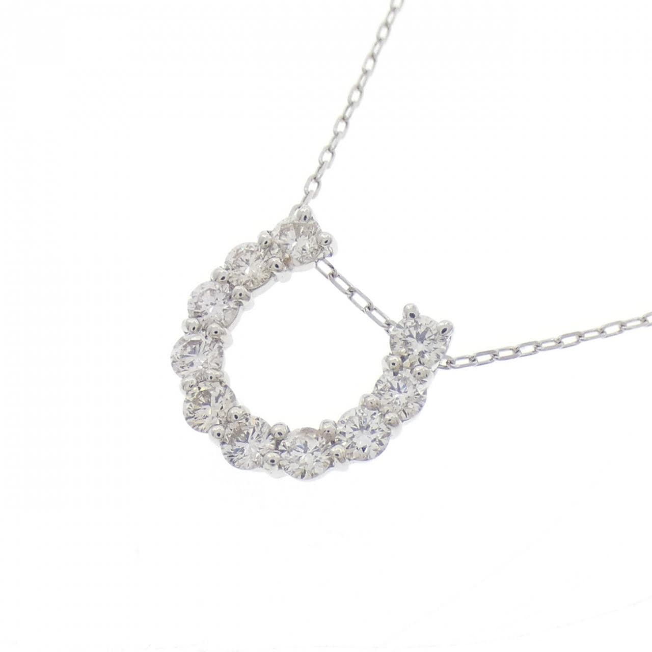 PT900/PT850 ホースシュー ダイヤモンド ネックレス 0.30CT