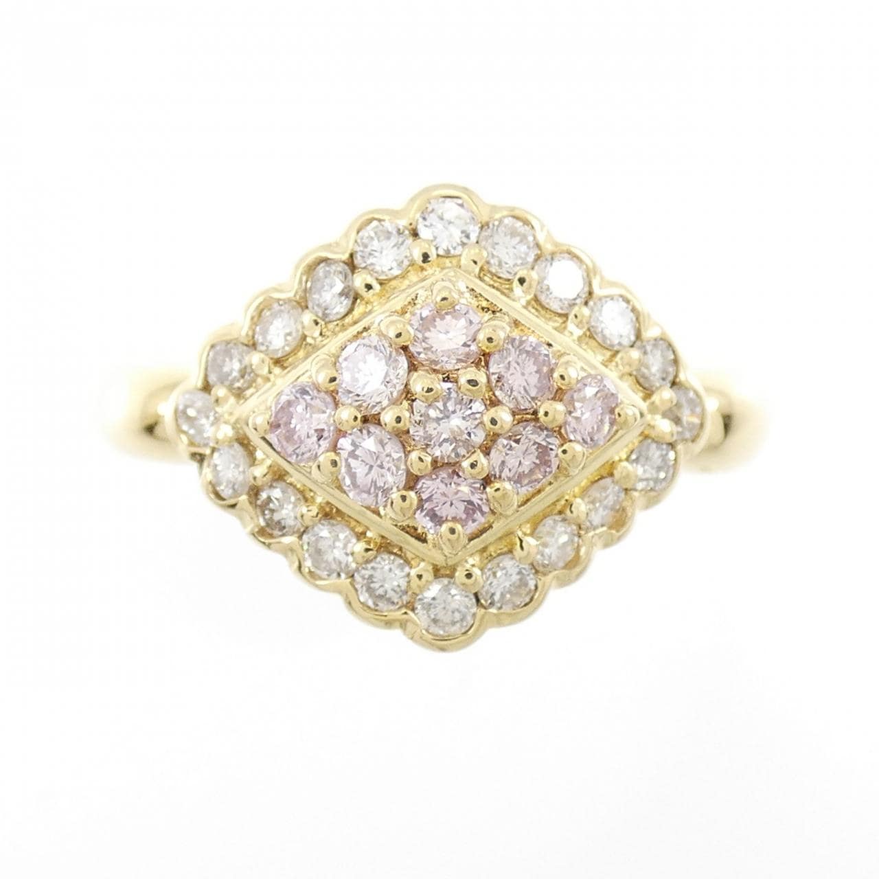 K18YG ピンクダイヤモンド リング 0.32CT