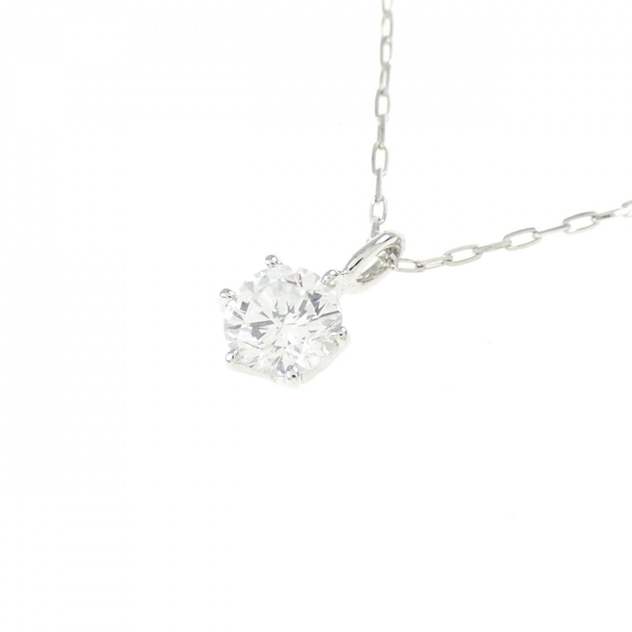 【リメイク】PT ソリティア ダイヤモンド ネックレス 0.15CT