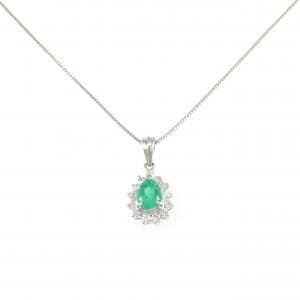 PT900/PT850 エメラルド ネックレス 0.61CT
