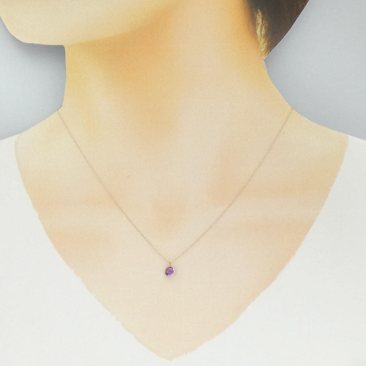 K18PG アメジスト ネックレス