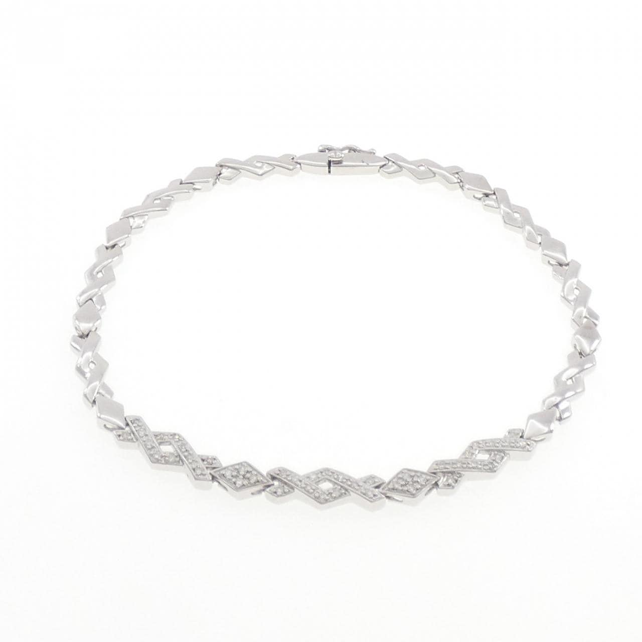 K14WG ダイヤモンド ブレスレット 0.25CT