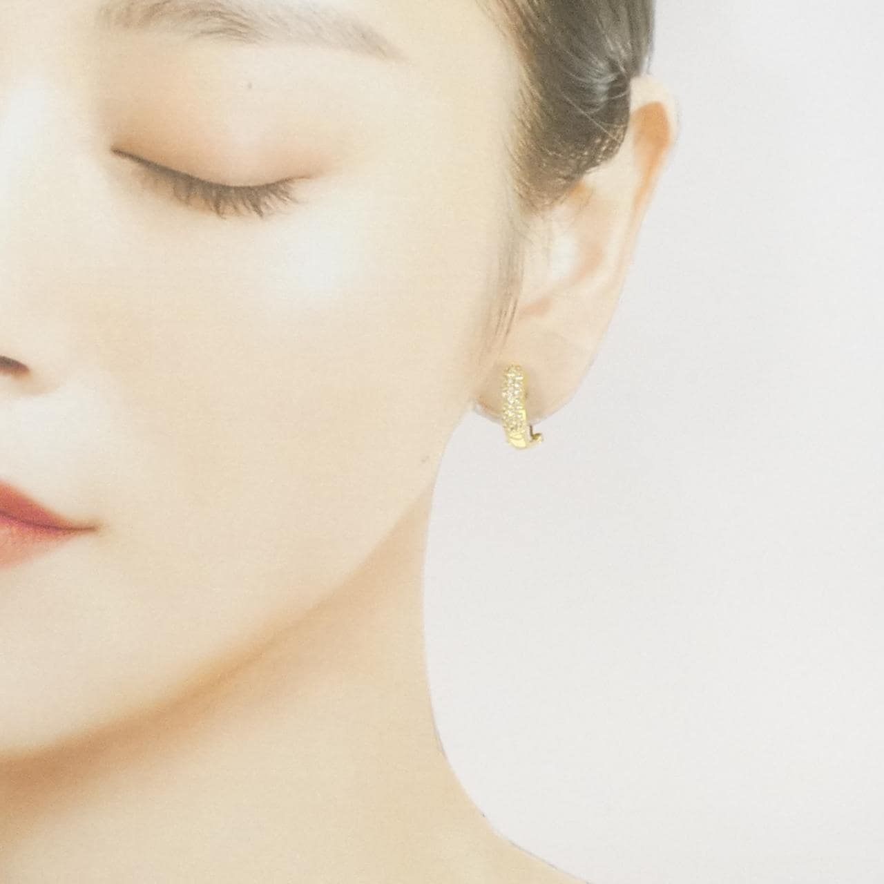 K18YG パヴェ ダイヤモンド ピアス/イヤリング 0.50CT