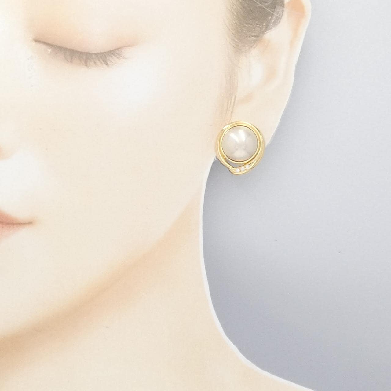 Tasaki Mabe珍珠耳夹