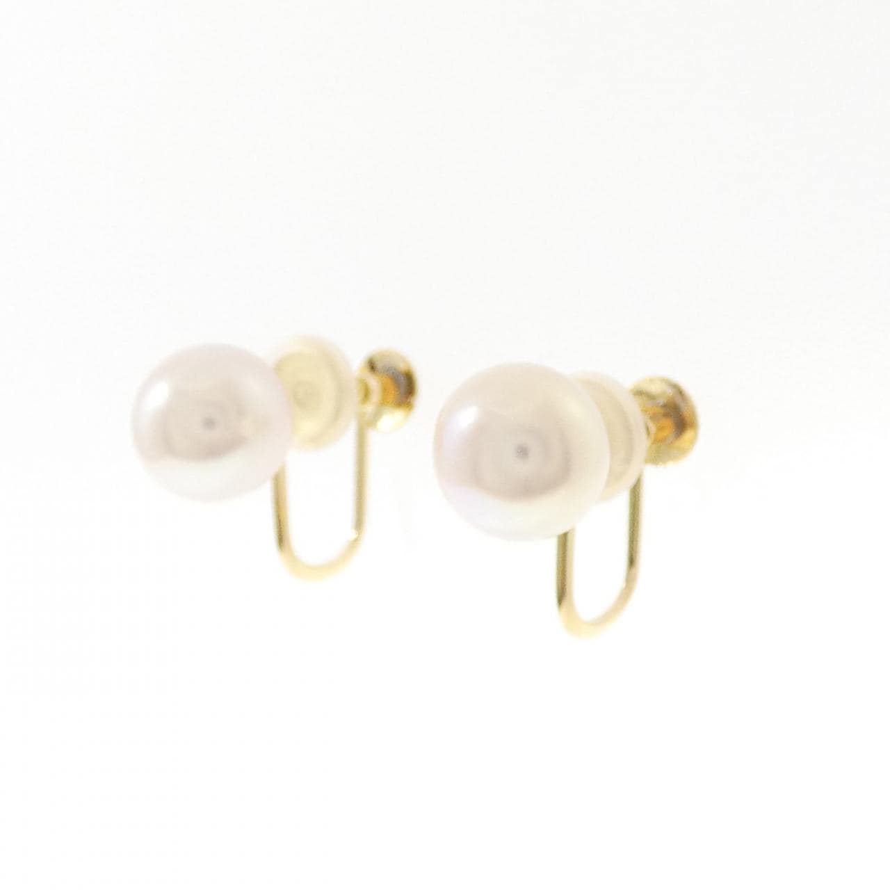 K18YG Akoya pearl earrings 7.4mm