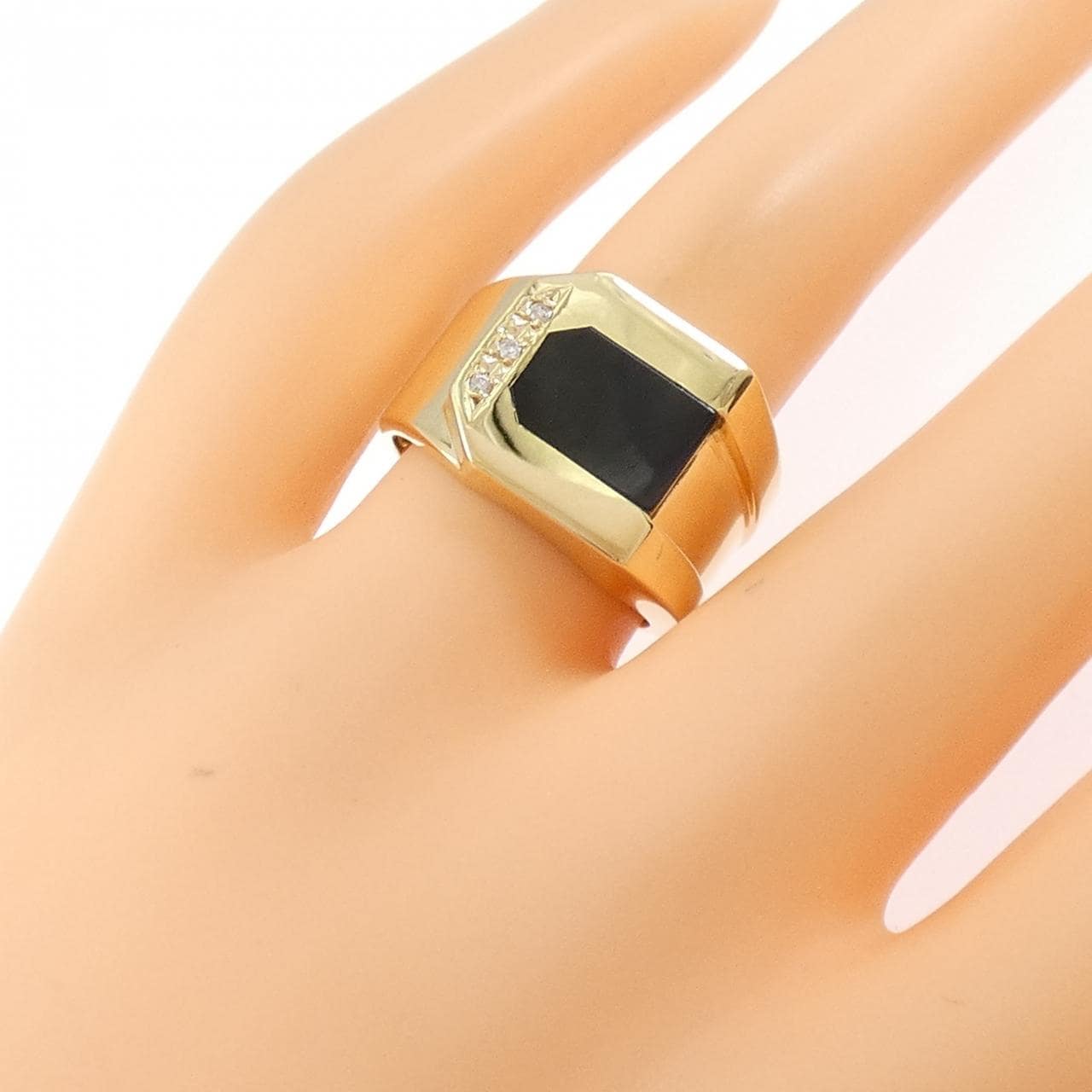 K18YG オニキス リング