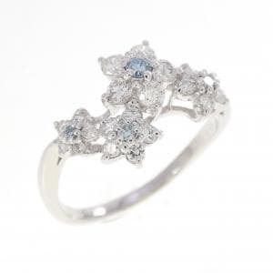 PT900 フラワー ダイヤモンド リング 0.10CT