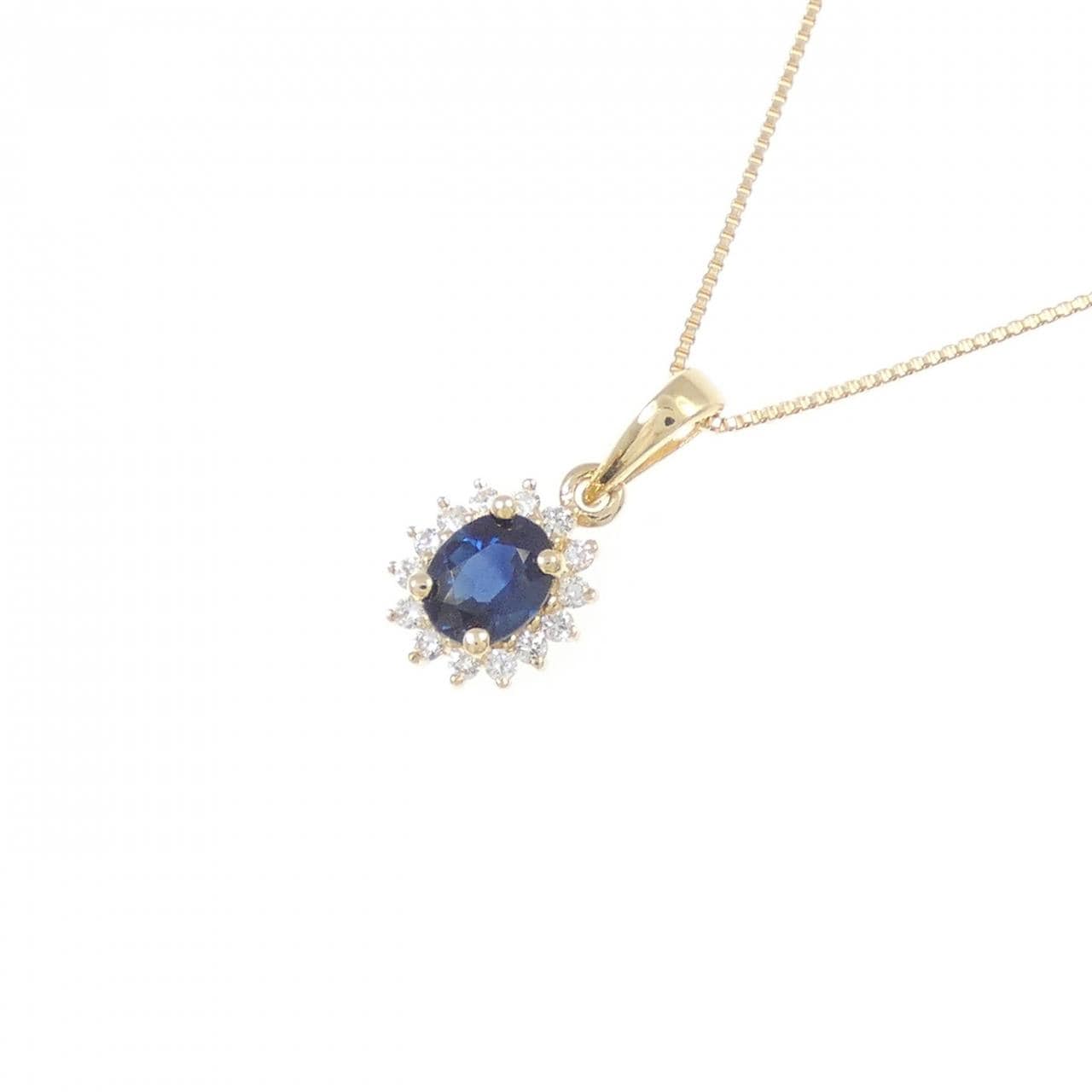 K18YG sapphire necklace