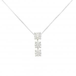 K18WG ダイヤモンド ネックレス 1.000CT