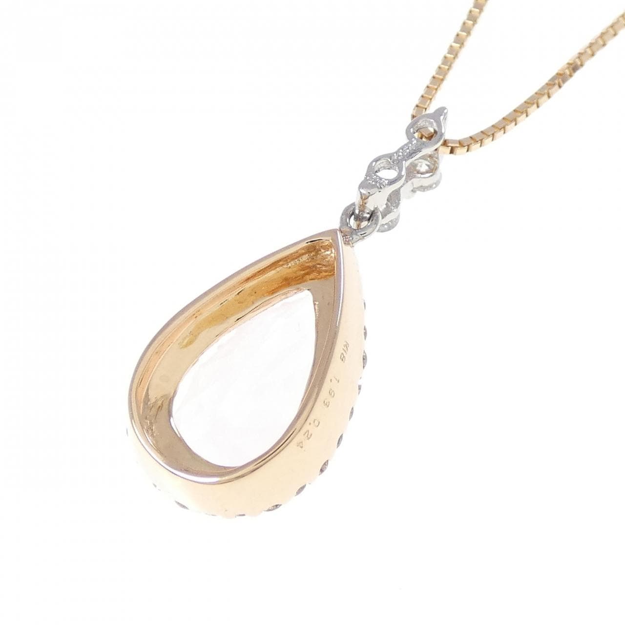 K18PG/PT900 モルガナイト ネックレス 1.93CT