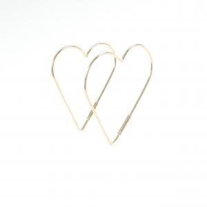 K18YG heart earrings