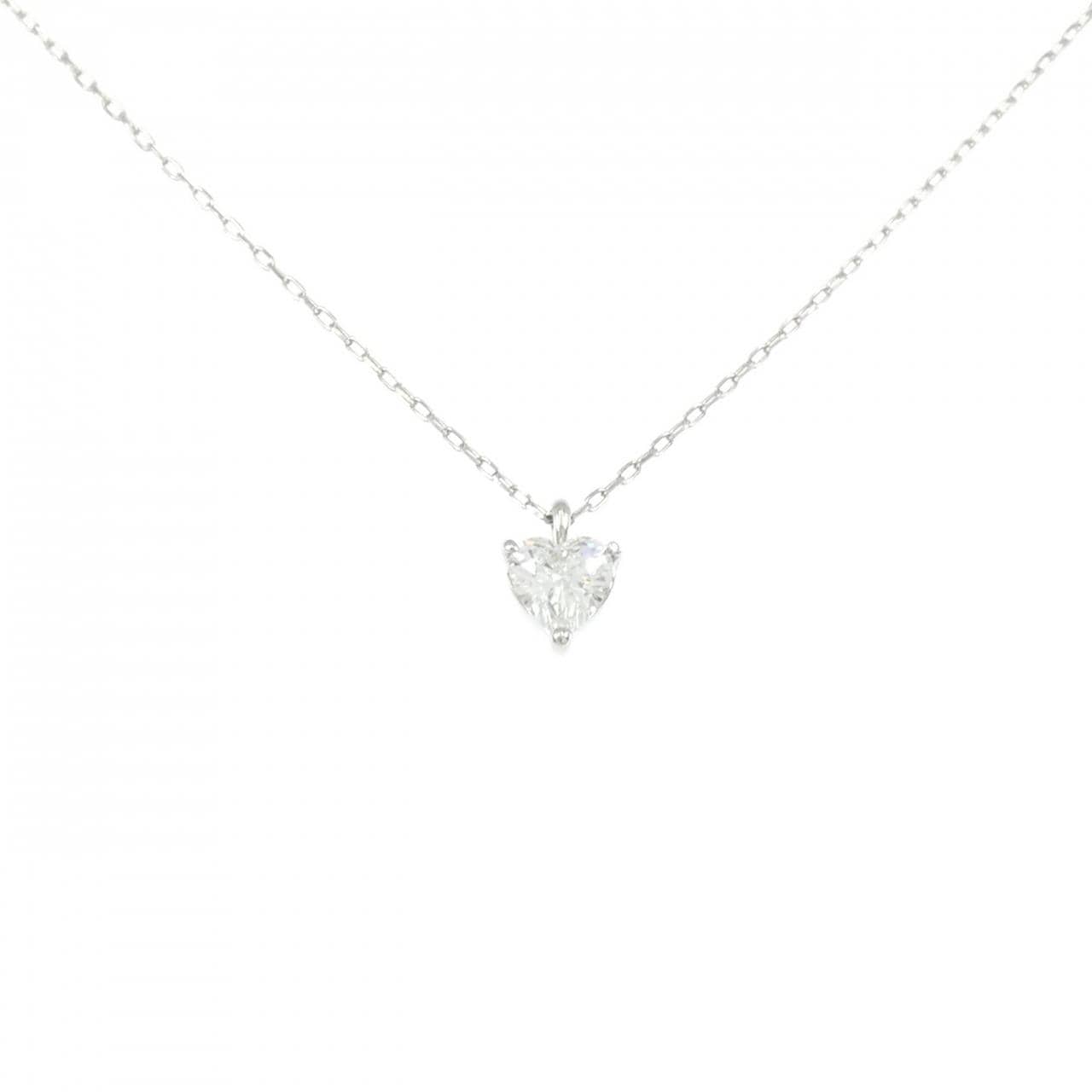 PT900/PT850 ダイヤモンド ネックレス 0.718CT H SI2 ハートシェイプ