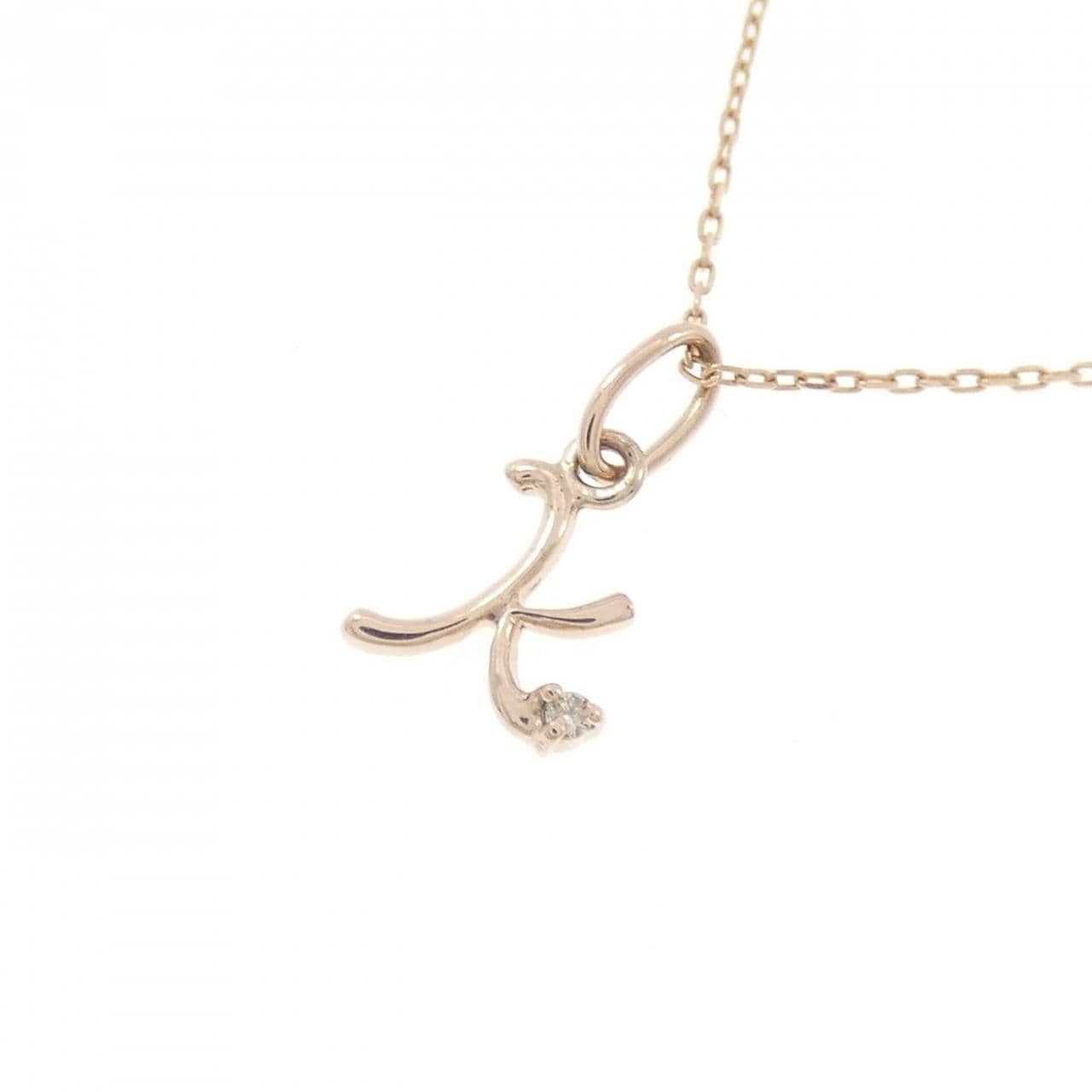 K10PG イニシャルK ダイヤモンド ネックレス
