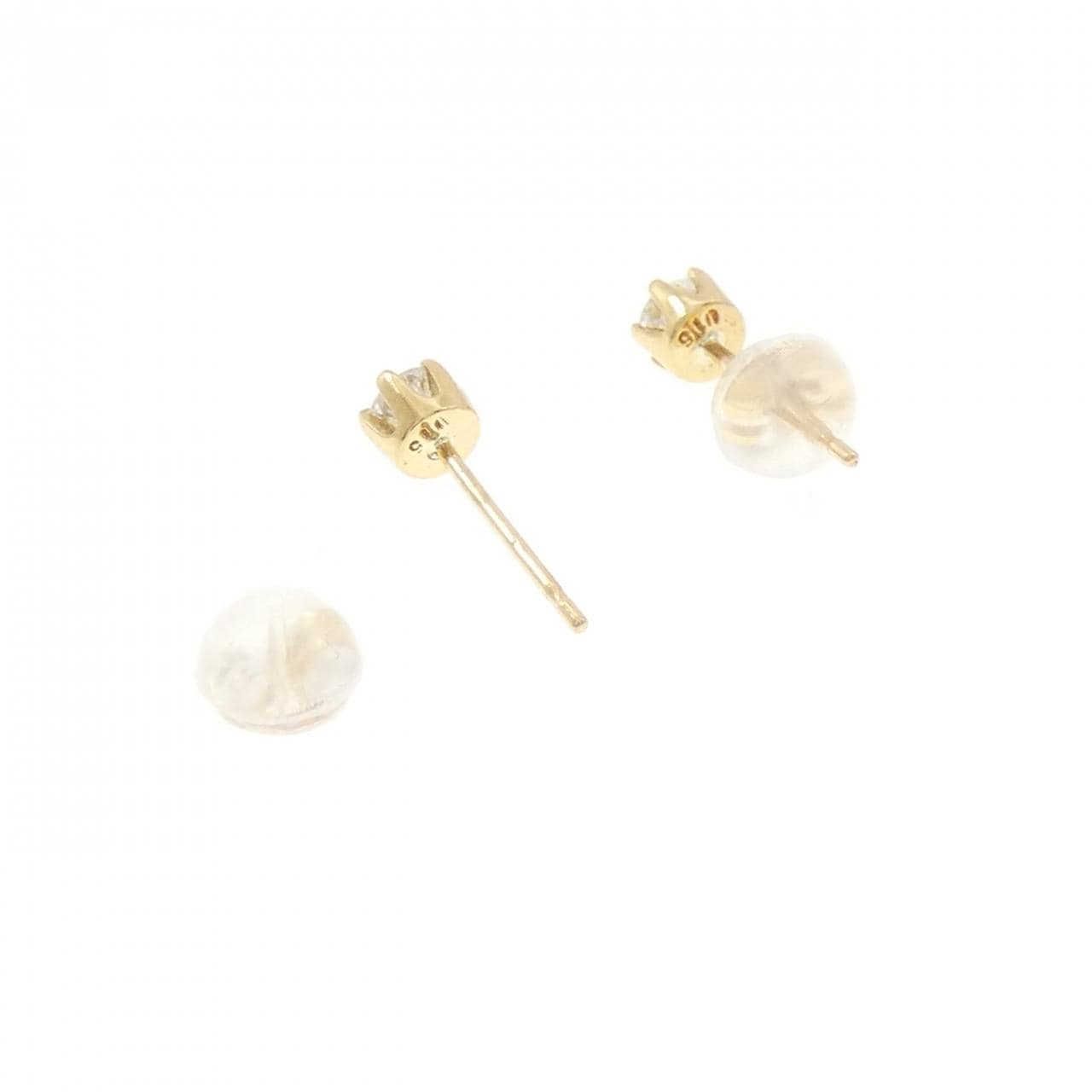 K18YG ソリティア ダイヤモンド ピアス 0.30CT